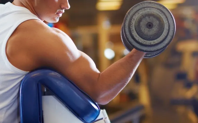 Man working out.
